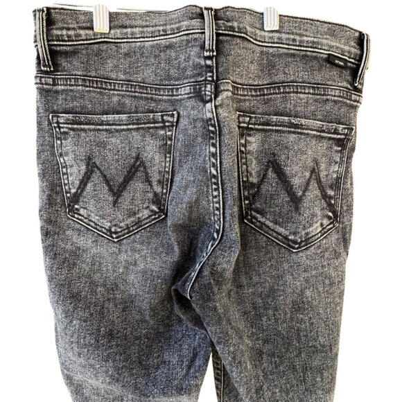Mother The Seamed Swooner Skimp Jeans Size 29 Black Denim USA - Picture 4 of 16